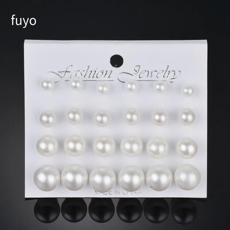 Hot 12 pairs/set White Simulated Pearl Earrings Set For Women Wedding Bride Ball Stud Earrings Bijouteria brincos Bijoux Jewelry
Hot 12 pairs/set White Simulated Pearl Earrings Set For Women Wedding Bride Ball Stud Earrings Bijouteria brincos Bijoux Jewelry