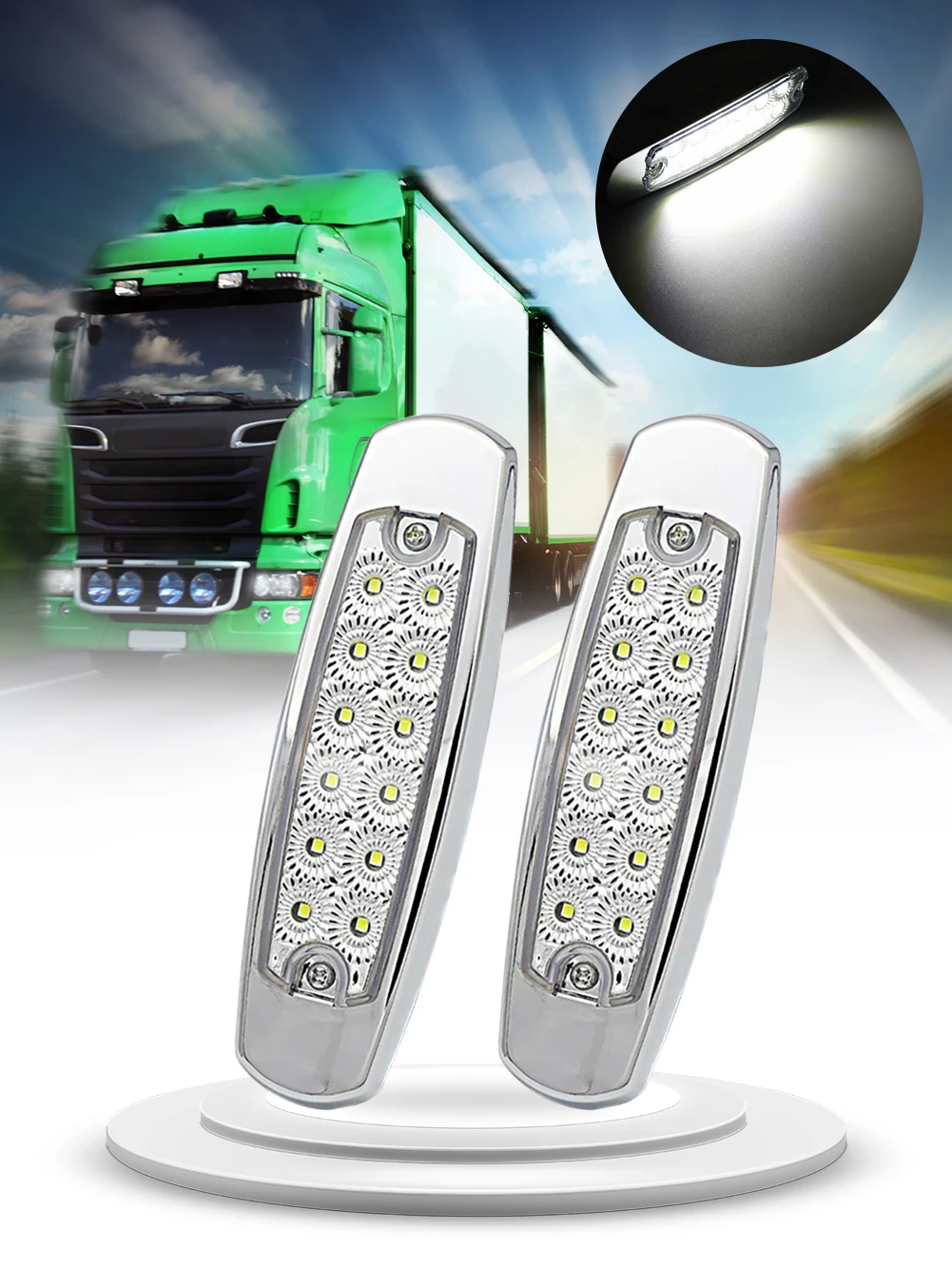 2PCS 12LED Sealed Side Marker Lights Clearance Lamp 12V Red Amber White Trailer For Truck Turn Signal Light Waterproof In Stock
2PCS 12LED Sealed Side Marker Lights Clearance Lamp 12V Red Amber White Trailer For Truck Turn Signal Light Waterproof In Stock