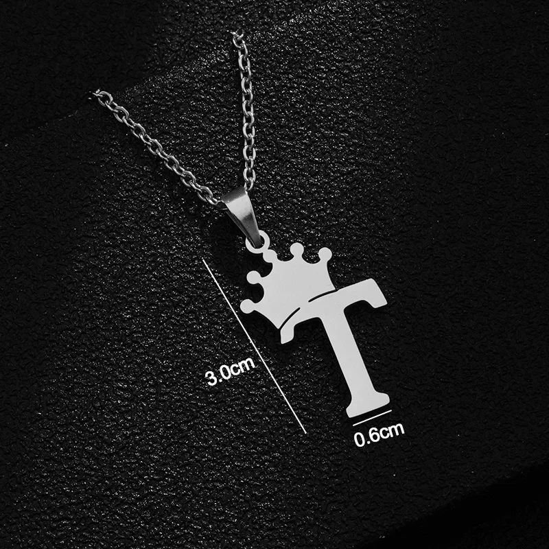 New Style 26 English Letter Women Necklace Fashion Crown Pendant Necklace For Women Stainless Steel Chain Party Jewelry Gift
New Style 26 English Letter Women Necklace Fashion Crown Pendant Necklace For Women Stainless Steel Chain Party Jewelry Gift