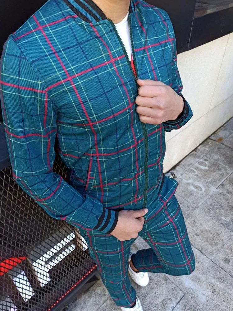 New Fashion Men's Track Suit Suits European American Trends 3d Print Lattice Zipper Slim Casual Fashion Zip-up Coat Tracksuits
New Fashion Men's Track Suit Suits European American Trends 3d Print Lattice Zipper Slim Casual Fashion Zip-up Coat Tracksuits