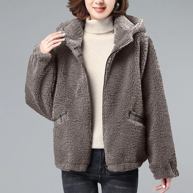 Cashmere like Jacket Women's short cotton padded jacket with cashmere thickened 2020 new winter suit jacket with plaid pattern
Cashmere like Jacket Women's short cotton padded jacket with cashmere thickened 2020 new winter suit jacket with plaid pattern