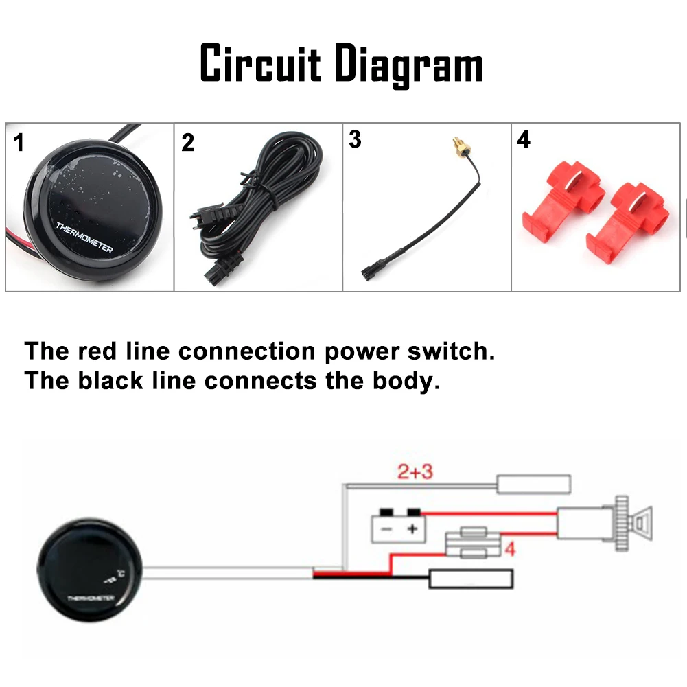 Red LCD Digital Thermometer Water Temperature Sensor Gauge Display Motorcycle Universal
Red LCD Digital Thermometer Water Temperature Sensor Gauge Display Motorcycle Universal