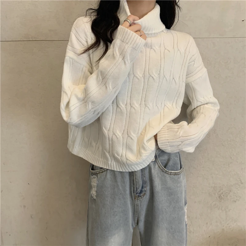 Withered Winter Sweaters Women England Style Fashion Turtleneck Twisted flower Warm Wool Pull Femme Sweaters Women Pullovers Top
Withered Winter Sweaters Women England Style Fashion Turtleneck Twisted flower Warm Wool Pull Femme Sweaters Women Pullovers Top