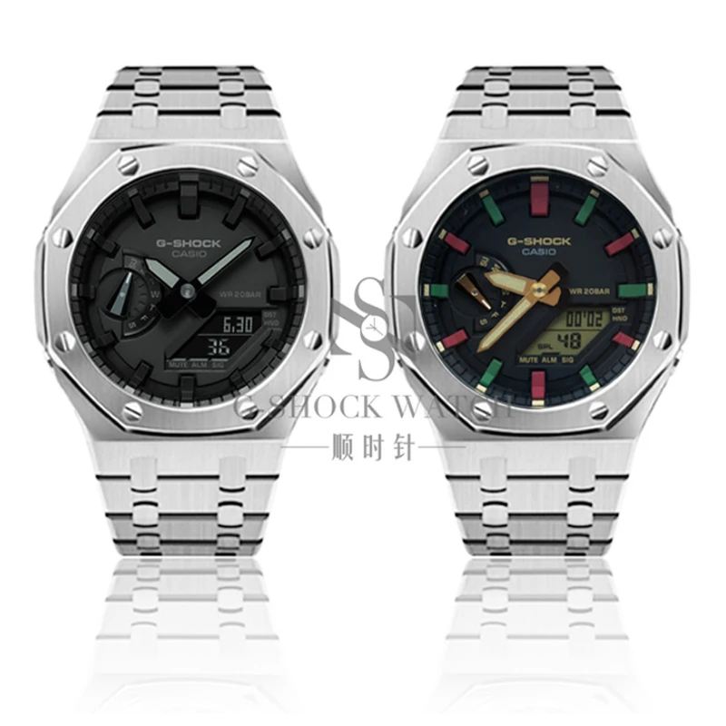 3rd Generation For Casio G-Shock GA2100 Metal Watch Band Strap GA2110 Watchband Bezel for GA-2100 Mens Accessories | Электроника