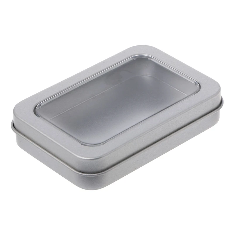 Clear Window Top Metal Tin Can Box Silver Blank Storage Case Crafts Survival Kit
Clear Window Top Metal Tin Can Box Silver Blank Storage Case Crafts Survival Kit