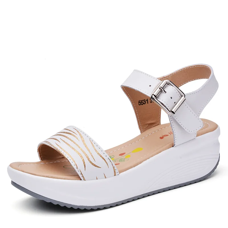 Summer leather sandals women's flat sole 2020 versatile thick sole 5cm slope with fairy fashion
Summer leather sandals women's flat sole 2020 versatile thick sole 5cm slope with fairy fashion