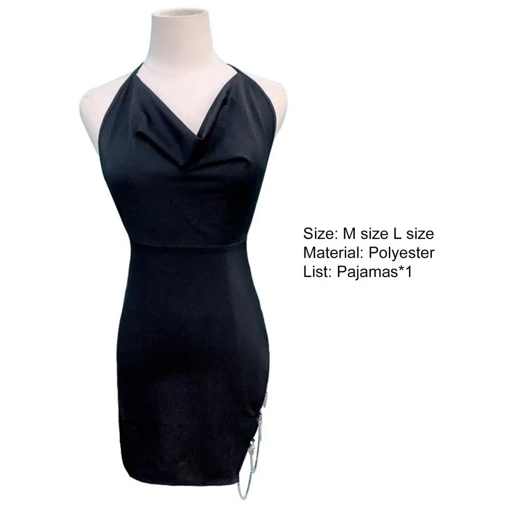 Sexy Women Lingeries Backless Sleeveless Chain Design Halter Ladies Bedroom Chemise Pajamas
Sexy Women Lingeries Backless Sleeveless Chain Design Halter Ladies Bedroom Chemise Pajamas