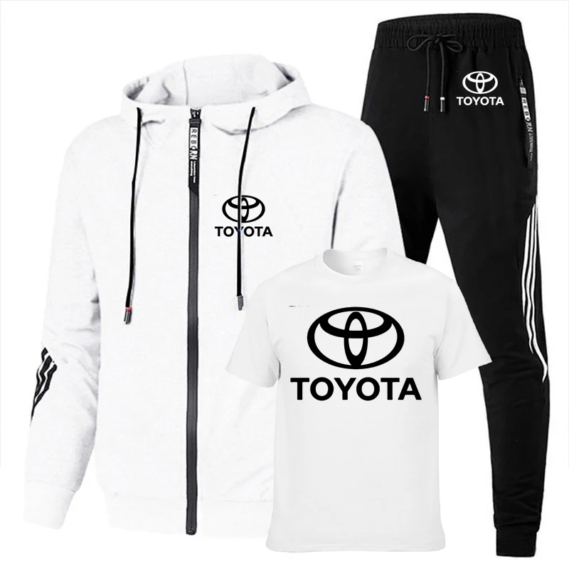 Fashion Spring Autumn Men's Zip Jacket Toyota Car Logo Printed Cotton casual Men's jacket + sweater + pants three-piece suit
Fashion Spring Autumn Men's Zip Jacket Toyota Car Logo Printed Cotton casual Men's jacket + sweater + pants three-piece suit