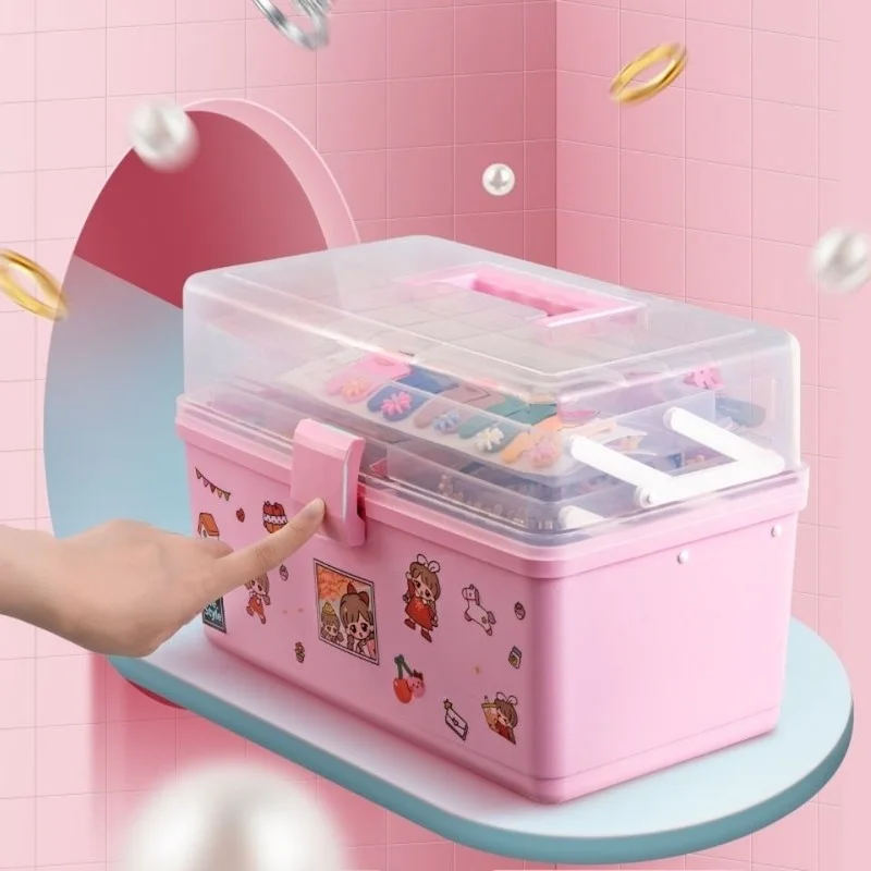 Children's Hair Accessories Storage Box Large Capacity Rubber Band Dustproof Artifact Plastic Transparent Cute Jewelry organizer
Children's Hair Accessories Storage Box Large Capacity Rubber Band Dustproof Artifact Plastic Transparent Cute Jewelry organizer