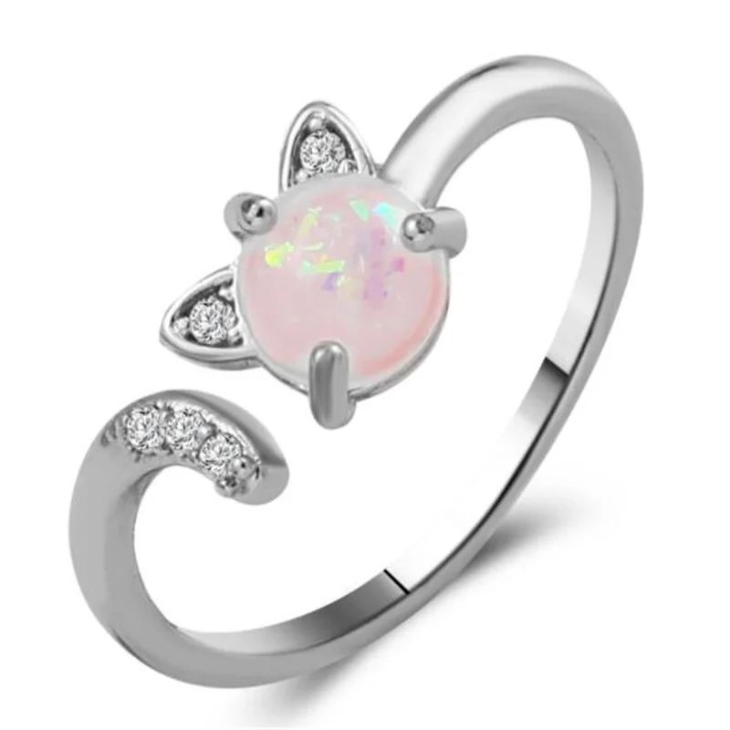 Fashion Creative Cute Cat Crystal Rings Adjustable Opening Rings for Women Korean Fashion Jewelry Gifts 
Fashion Creative Cute Cat Crystal Rings Adjustable Opening Rings for Women Korean Fashion Jewelry Gifts