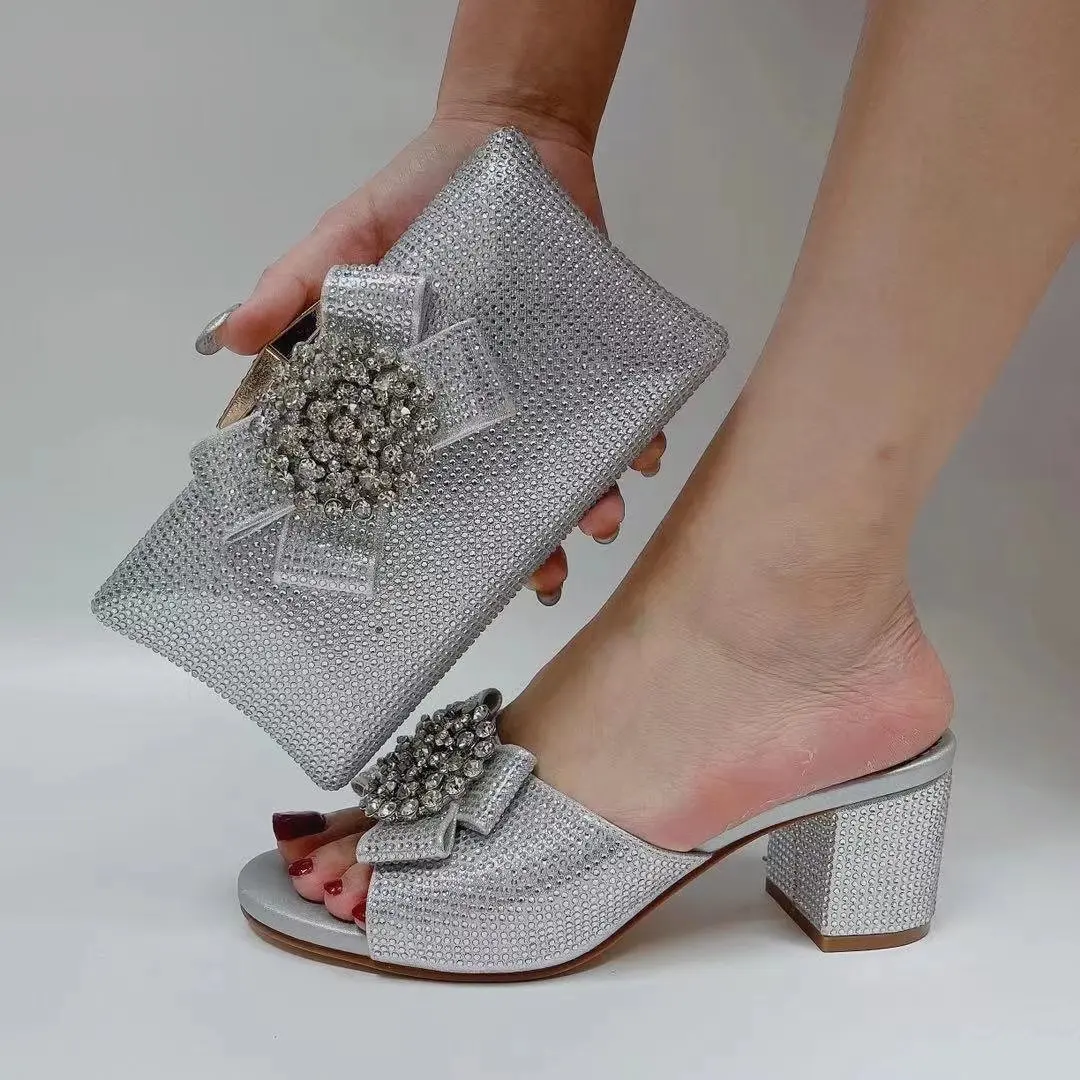 doershow African Shoes And Bag Matching Set With silver Hot Selling Women Italian Shoes And Bag Set For Party Wedding SKJ1-39
doershow African Shoes And Bag Matching Set With silver Hot Selling Women Italian Shoes And Bag Set For Party Wedding SKJ1-39