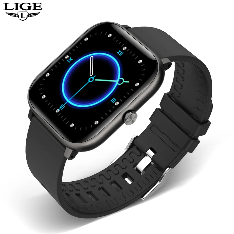 LIGE 2020 Новые смарт-часы мужские с полным сенсорным экраном спортивные фитнес-часы