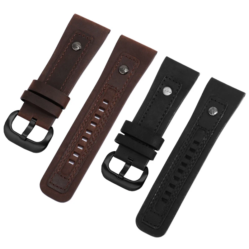 Retro Matte Leather Strap 28mm Black Brown With Nails Bracelet Replacement Belt For Q2 Q3 M1 M2 P2 P3 Series Men's Watch Chain
Retro Matte Leather Strap 28mm Black Brown With Nails Bracelet Replacement Belt For Q2 Q3 M1 M2 P2 P3 Series Men's Watch Chain