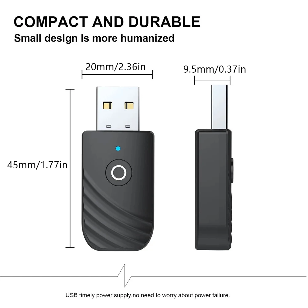 3 In 1 Bluetooth 5.0 Audio Transmitter Receiver AUX USB Wireless Music Adapter Mini Stereo Bluetooth USB Jack For PC Headphone
3 In 1 Bluetooth 5.0 Audio Transmitter Receiver AUX USB Wireless Music Adapter Mini Stereo Bluetooth USB Jack For PC Headphone