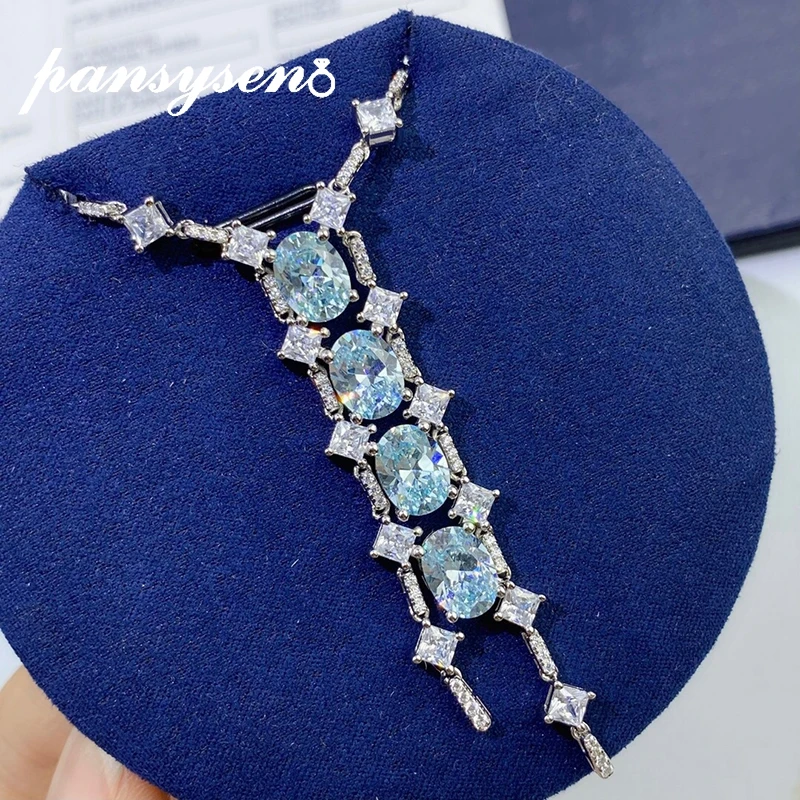 PANSYSEN S925 Sterling Silver Created Lake Blue Topaz Aquamarine Gemstone Tassel Diamond Necklace Ladies Fine Jewelry Wholesale
PANSYSEN S925 Sterling Silver Created Lake Blue Topaz Aquamarine Gemstone Tassel Diamond Necklace Ladies Fine Jewelry Wholesale