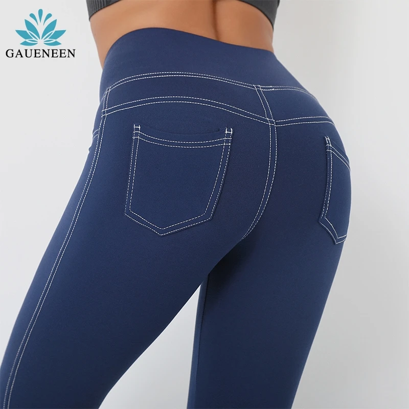 2021 New Imitation Denim High Waist Women's Pants Pocket Hip-Lift Yoga Legging Nude Feel Sports Tight Fitness Pants Female
2021 New Imitation Denim High Waist Women's Pants Pocket Hip-Lift Yoga Legging Nude Feel Sports Tight Fitness Pants Female
