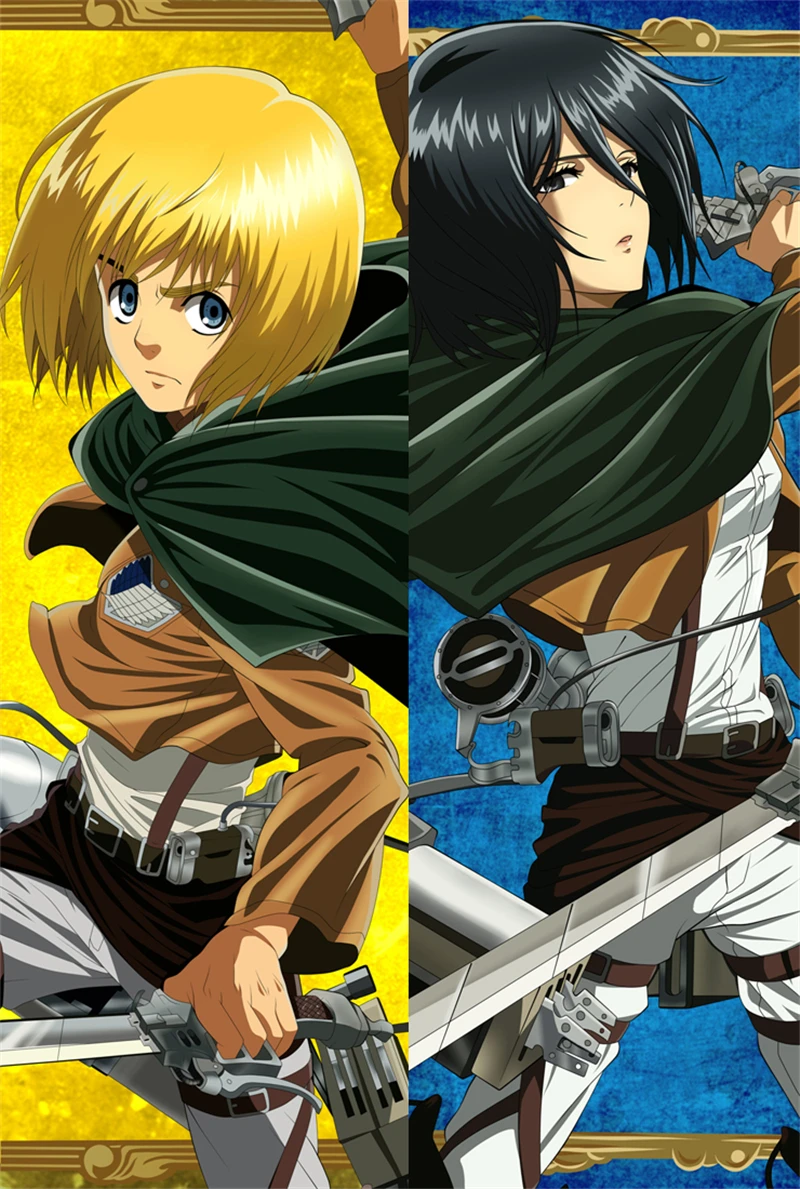 Attack on Titan Mikasa Armin Arlert Ackerman Cosplay Dakimakura Pillow Case Hugging Body
Attack on Titan Mikasa Armin Arlert Ackerman Cosplay Dakimakura Pillow Case Hugging Body