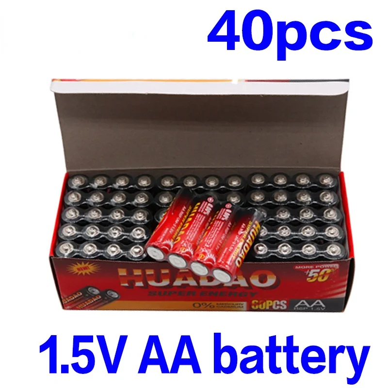 40pcs 1.5V AA Battery Alkaline Batteries No Mercury Dry Battery R6 For Electric Toy Flashlight Clock Mouse
40pcs 1.5V AA Battery Alkaline Batteries No Mercury Dry Battery R6 For Electric Toy Flashlight Clock Mouse