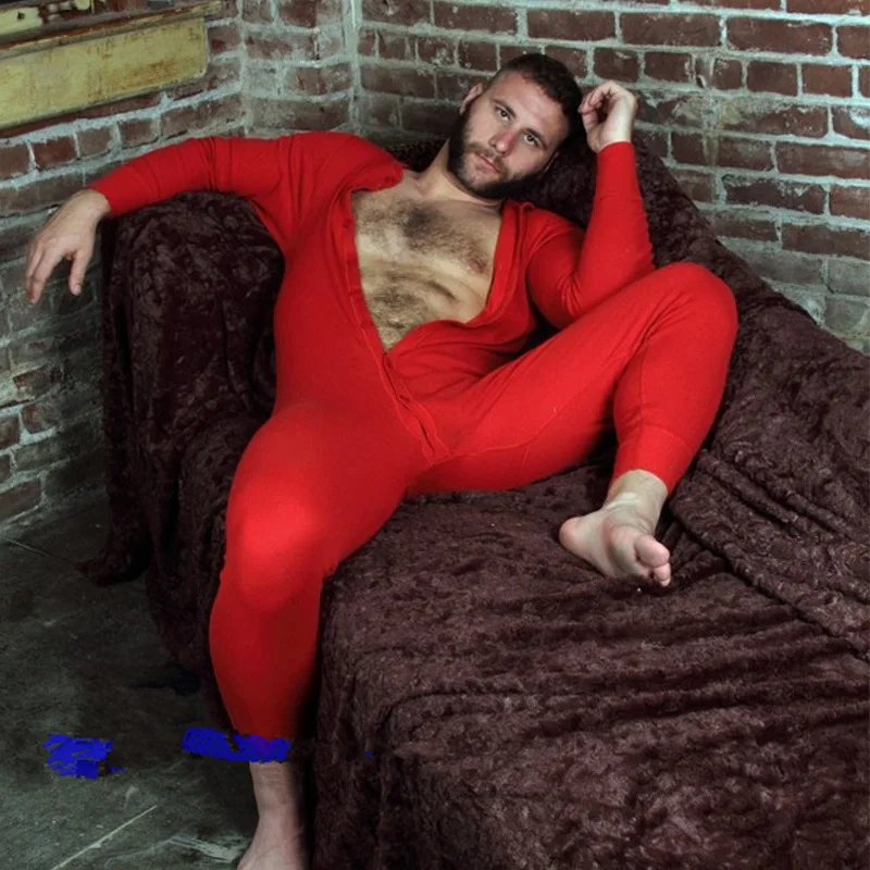 Men Pajamas Jumpsuit Homewear Solid Color Long Sleeve Comfortable Button Leisure Sleepwear Men Rompers Nightwear
Men Pajamas Jumpsuit Homewear Solid Color Long Sleeve Comfortable Button Leisure Sleepwear Men Rompers Nightwear