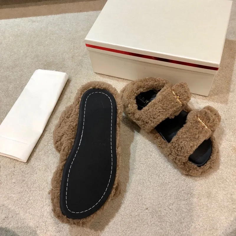 Metal Buckle Sheep Wool Woman Sandals Luxury Designer Fashion Outdoor Ladies Shoes Comfortable Genuine Leather Zapatos De Mujer
Metal Buckle Sheep Wool Woman Sandals Luxury Designer Fashion Outdoor Ladies Shoes Comfortable Genuine Leather Zapatos De Mujer
