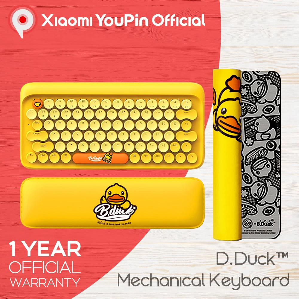 YouPin LOFREE B DUCK Mechanical Keyboard Wireless Bluetooth Adjustable Backlit Blue Switches Gaming For PC iPad Mac Android IOS 
YouPin LOFREE B DUCK Mechanical Keyboard Wireless Bluetooth Adjustable Backlit Blue Switches Gaming For PC iPad Mac Android IOS