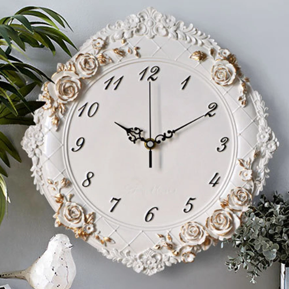 Home Decor European Style Wall Clock Kitchen Bedroom Room Hotel Resin Retro Office Craft Rose Flower Quiet Restaurant
Home Decor European Style Wall Clock Kitchen Bedroom Room Hotel Resin Retro Office Craft Rose Flower Quiet Restaurant