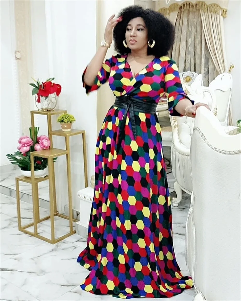 Elegant Dots African Dresses For Women 2020 Dashiki Summer Autumn Maxi Dress Ladies Traditional African Clothing Fairy Dreaes
Elegant Dots African Dresses For Women 2020 Dashiki Summer Autumn Maxi Dress Ladies Traditional African Clothing Fairy Dreaes