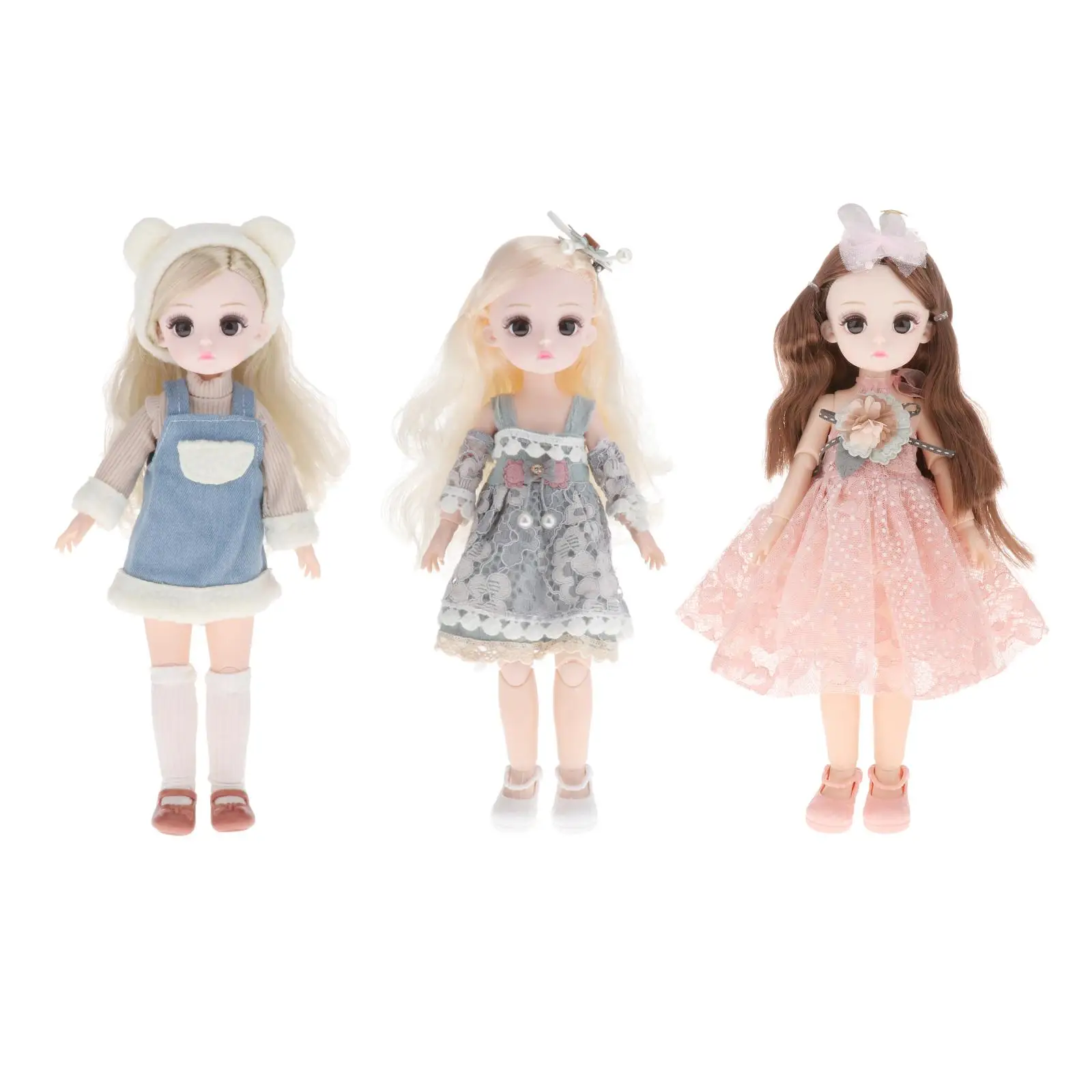Fashion 13 Flexible Ball Jointed ,1/6 BJD Doll with Clothes Shoes Long Hair,Dress up Accessor,Baby Doll Toy Gift
Fashion 13 Flexible Ball Jointed ,1/6 BJD Doll with Clothes Shoes Long Hair,Dress up Accessor,Baby Doll Toy Gift
