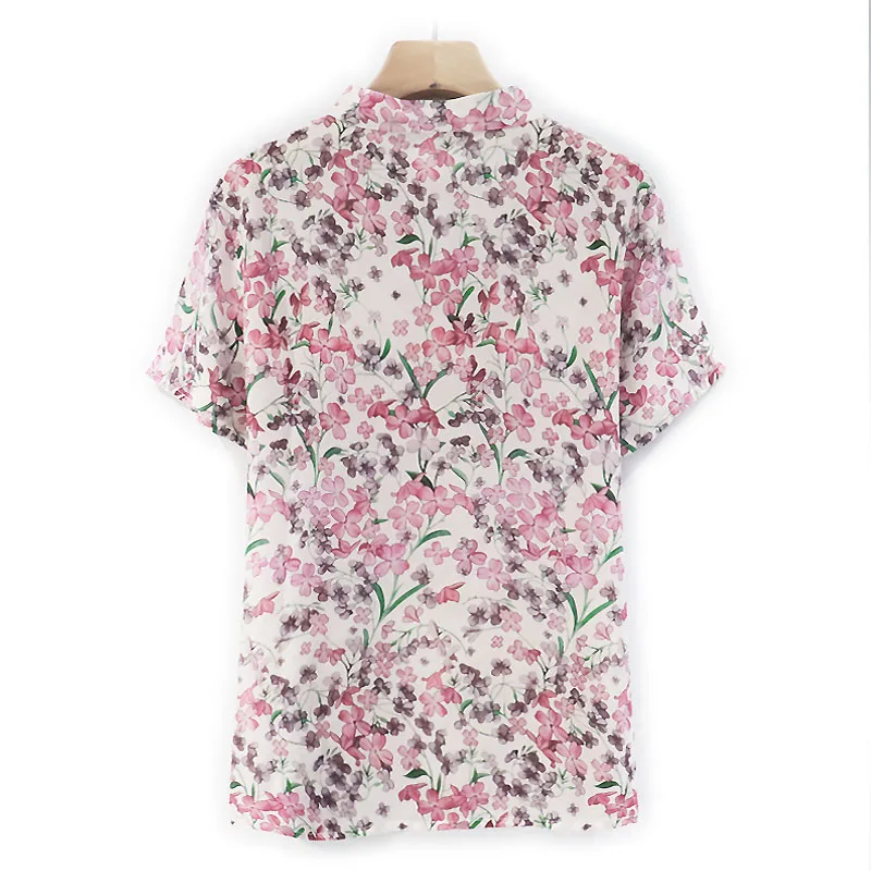 SHUCHAN Women-blouses Print Prairie Chic Real Silk Mandarin Collar Short Sleeve Asymmetrical Chiffon Women Shirts Blouses
SHUCHAN Women-blouses Print Prairie Chic Real Silk Mandarin Collar Short Sleeve Asymmetrical Chiffon Women Shirts Blouses