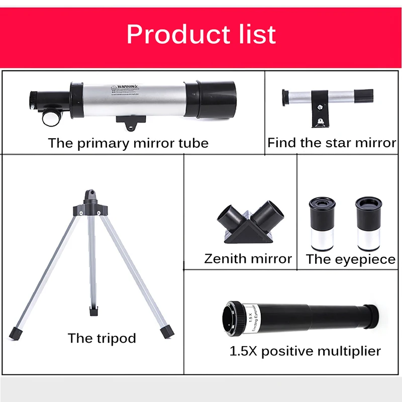 Adjustable Telescope Astronomical Telescope Monocular 90X Refractive Space Telescope Outdoor Travel Spotting Scope
Adjustable Telescope Astronomical Telescope Monocular 90X Refractive Space Telescope Outdoor Travel Spotting Scope