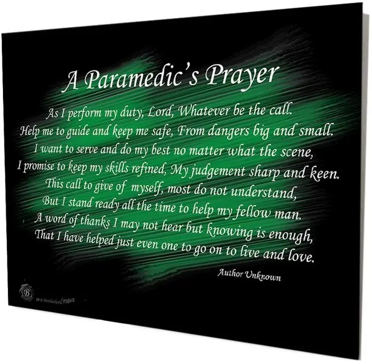 Brotherhood Paramedic's Prayer Nurse Decorative Text Design Print Gift Vintage Reproduction Vintage Style Metal
Brotherhood Paramedic's Prayer Nurse Decorative Text Design Print Gift Vintage Reproduction Vintage Style Metal