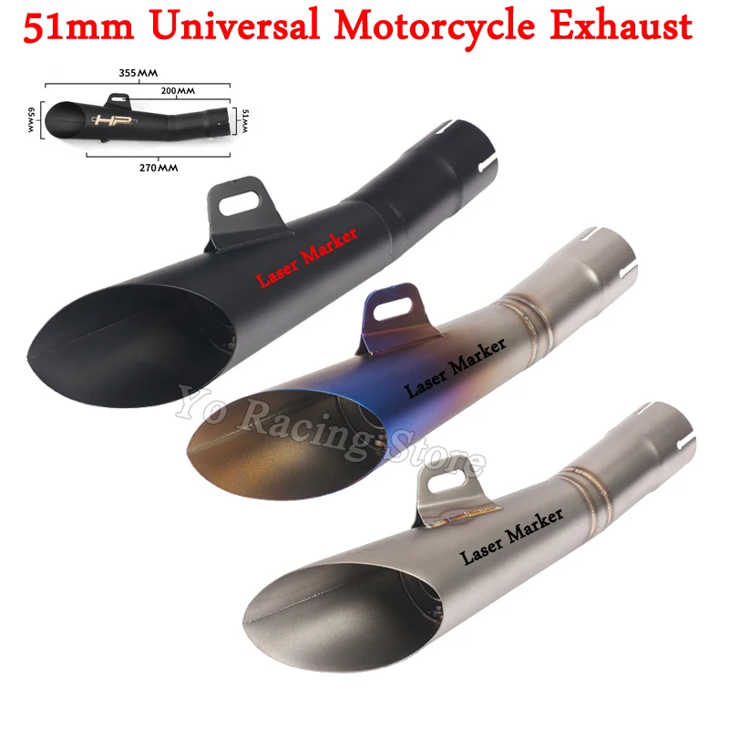 

Universal Motorcycle Exhaust Escape Modified Muffler Silencer Pipe Racing GP ATV Motocross For YZF-R6 R25 ER6N MT03 NC700 Z750