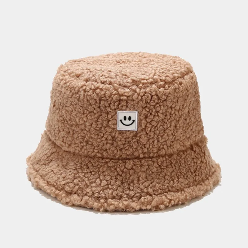 2020 Smiling Face Embroidery Bucket Hats For Women Girl Warm Winter Men's Hat Vintage Lamb Velvet Cap Bonnet Hats gorro pescador
2020 Smiling Face Embroidery Bucket Hats For Women Girl Warm Winter Men's Hat Vintage Lamb Velvet Cap Bonnet Hats gorro pescador