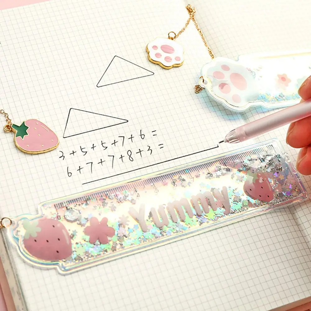 Cartoon Drawing Ruler With Pendant Bookmark Creative PVC Measuring Tool Student Girl Cute Ruler Stationery School Supplies
Cartoon Drawing Ruler With Pendant Bookmark Creative PVC Measuring Tool Student Girl Cute Ruler Stationery School Supplies