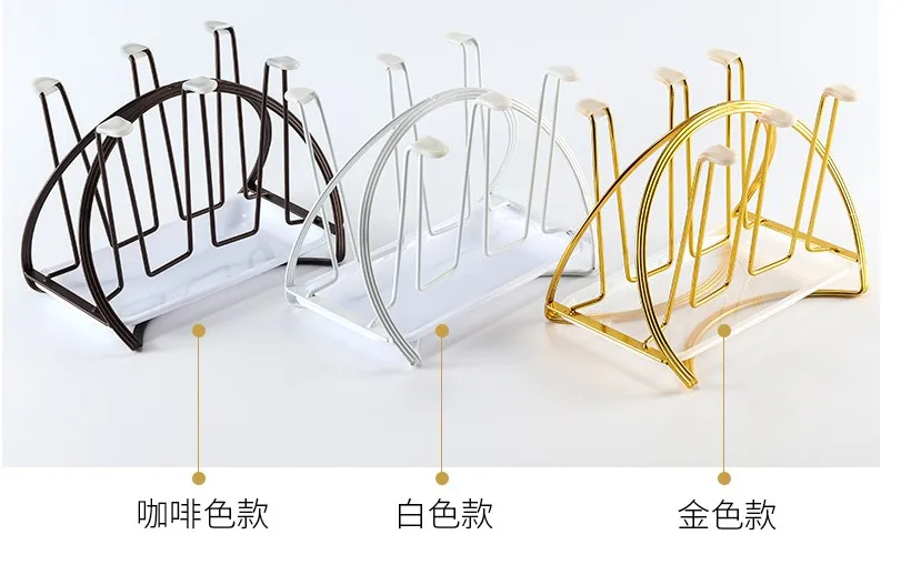 Cup Drying Rack Stand with Drain Tray Non-slip Glass Cups Organizer for 6 Cups Glasses, Black/White/Gold
Cup Drying Rack Stand with Drain Tray Non-slip Glass Cups Organizer for 6 Cups Glasses, Black/White/Gold