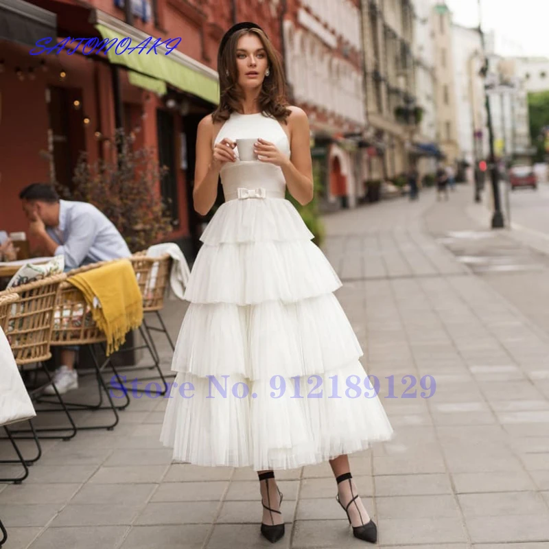 Vestidos De Novia Boho Ruffles Wedding Dress A-Line High Neck Country Beach Tiered France Summer Bridal Gown Ankle Length Mariée
Vestidos De Novia Boho Ruffles Wedding Dress A-Line High Neck Country Beach Tiered France Summer Bridal Gown Ankle Length Mariée