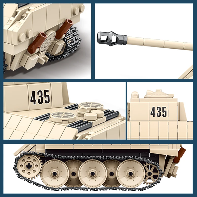 WW2 Military Germany Light Tank VK1602 3D Model Building Blocks Kit Army Soldier Weapon Ideas Diamond Mini Bricks Toys for Kids
WW2 Military Germany Light Tank VK1602 3D Model Building Blocks Kit Army Soldier Weapon Ideas Diamond Mini Bricks Toys for Kids