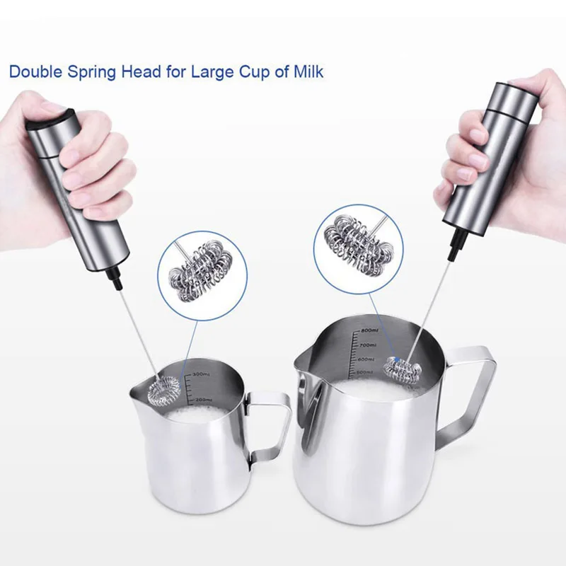 Electric Milk Frother Stainless Steel Milk Frother Fancy Coffee Frother Milk Mixer 
Electric Milk Frother Stainless Steel Milk Frother Fancy Coffee Frother Milk Mixer