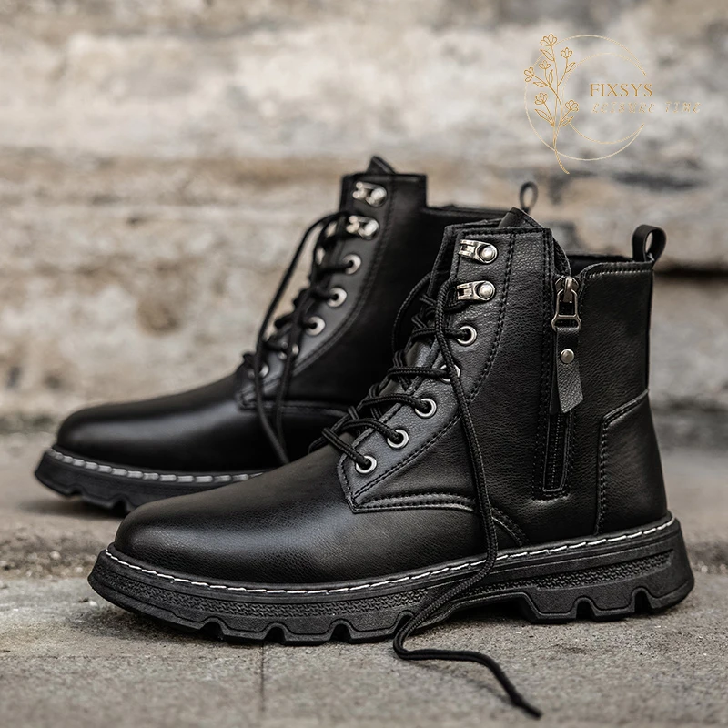 FIXSYS New Men Dersert Ankle Boots Leather Military Boots Autumn Man Martin Boots Outdoor Cowboy Shoes Spring Work Safety Boots
FIXSYS New Men Dersert Ankle Boots Leather Military Boots Autumn Man Martin Boots Outdoor Cowboy Shoes Spring Work Safety Boots