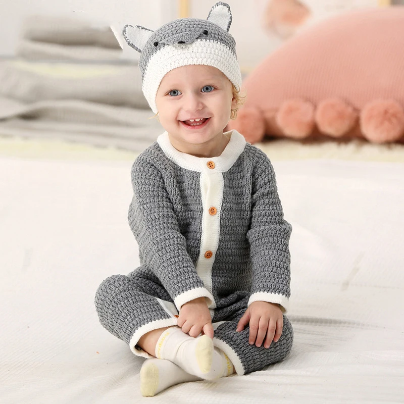 Knitted Rompers Christmas Outfit Newborn Jumpsuit Children Costume Toddler Romper Autumn Winter Baby Boys Girls Clothes
Knitted Rompers Christmas Outfit Newborn Jumpsuit Children Costume Toddler Romper Autumn Winter Baby Boys Girls Clothes