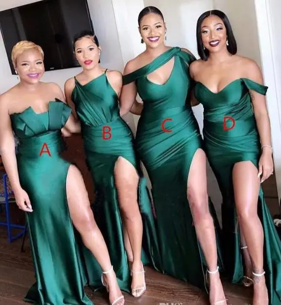 South African Bridesmaid Dresses Mermaid Off The Shoulder Slit Backless Long Wedding Party Dresses For Women
South African Bridesmaid Dresses Mermaid Off The Shoulder Slit Backless Long Wedding Party Dresses For Women