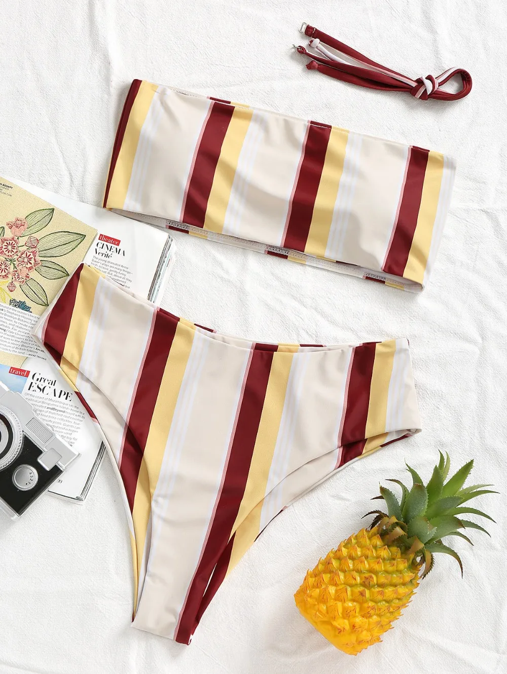 Multicolo Striped Sexy Two-piece Swimsuit 2021 Women's Small Fresh Bikini Set Tube Top Split Nylon Double Sided Swimsuit
Multicolo Striped Sexy Two-piece Swimsuit 2021 Women's Small Fresh Bikini Set Tube Top Split Nylon Double Sided Swimsuit