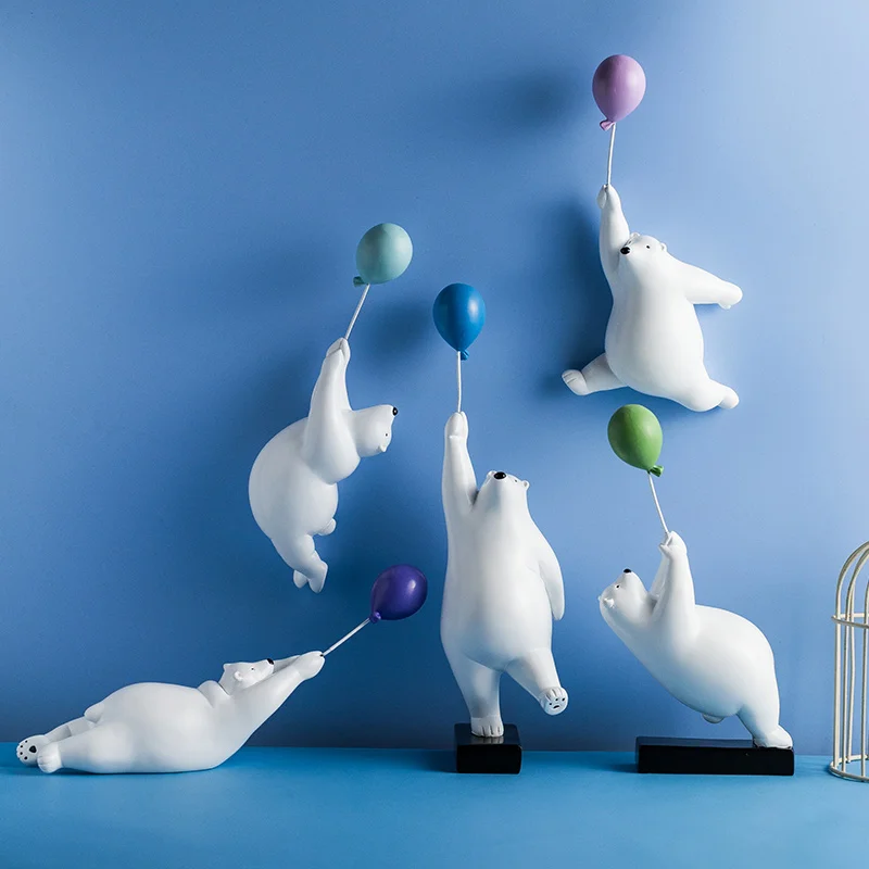 Nordic Home Frunishings Polar Bear and Balloon Resin Ornaments Resin Table Bear Decors Lovely Bear Theme
Nordic Home Frunishings Polar Bear and Balloon Resin Ornaments Resin Table Bear Decors Lovely Bear Theme