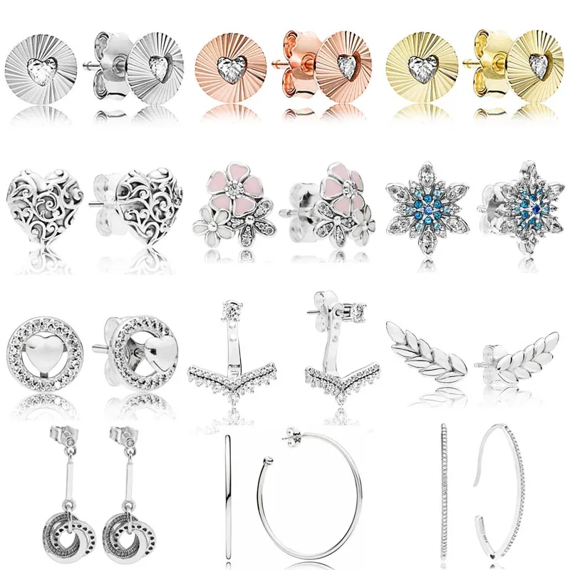 925 Sterling Silver Crystalized Snowflake Poetic Blooms Interlocking Circle Round Circle Earring For Women Gift pandora Jewelry
925 Sterling Silver Crystalized Snowflake Poetic Blooms Interlocking Circle Round Circle Earring For Women Gift pandora Jewelry