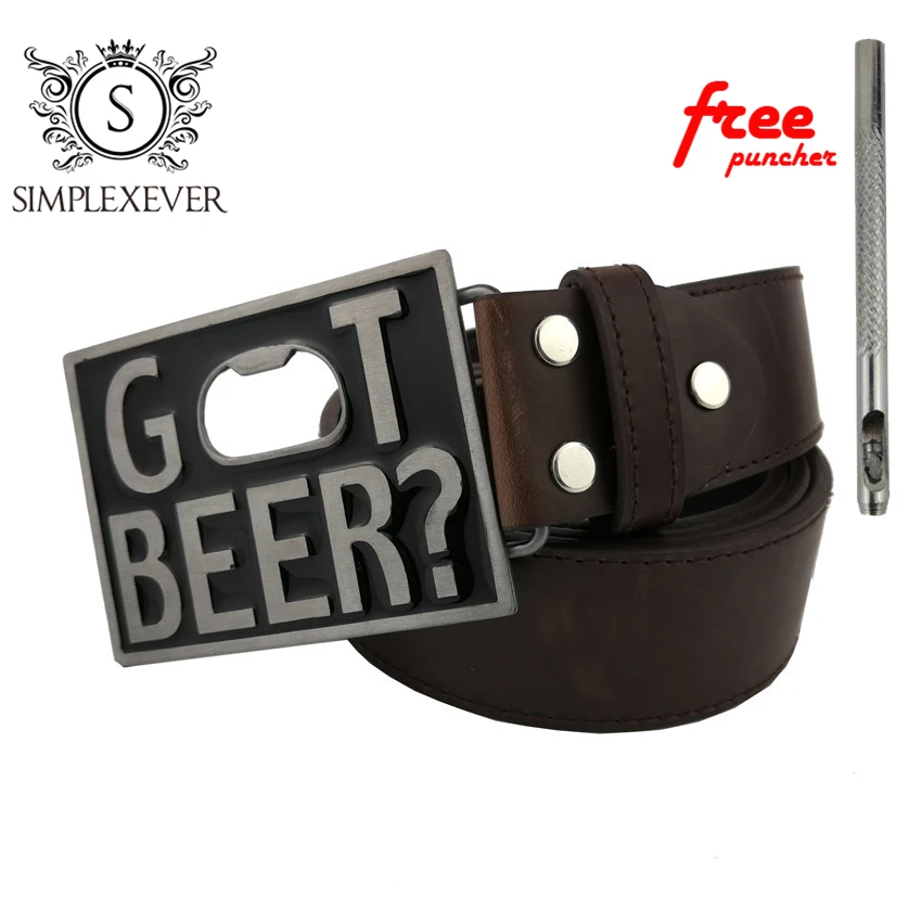 Pu Belts with Got Beer Bottle Opener Belt Buckle Men's Belt Buckle Head Men Women Jeans Accessories
Pu Belts with Got Beer Bottle Opener Belt Buckle Men's Belt Buckle Head Men Women Jeans Accessories