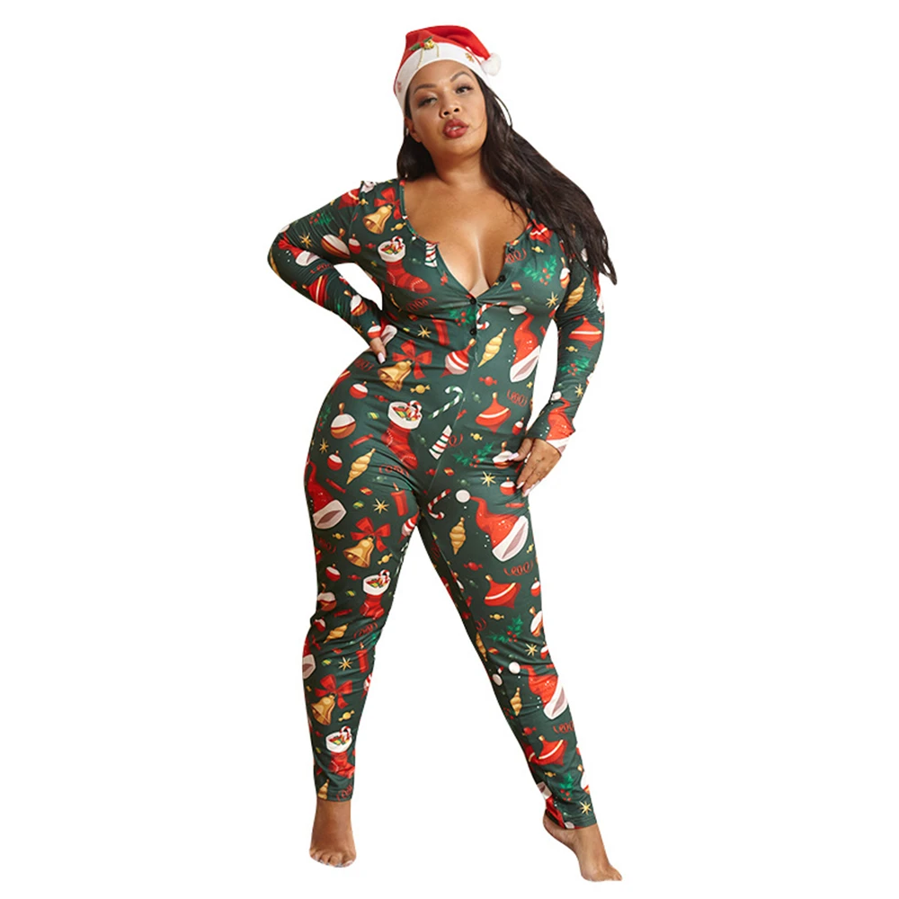 Plus Size Women Sleepwear Long Jumpsuit Christmas Party Wear Print Sexy Onesie For Adult Cartoon Pajamas Oversize Onesie Pyjamas
Plus Size Women Sleepwear Long Jumpsuit Christmas Party Wear Print Sexy Onesie For Adult Cartoon Pajamas Oversize Onesie Pyjamas