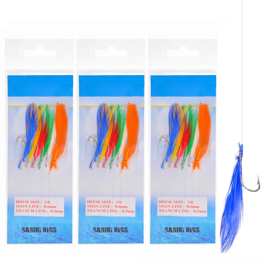 3Packs Fishhooks Rigs Fishing Tackle Bait Lures Skin Rigs Single Combination String Barbed Hook Artificial Fishing Lures
3Packs Fishhooks Rigs Fishing Tackle Bait Lures Skin Rigs Single Combination String Barbed Hook Artificial Fishing Lures