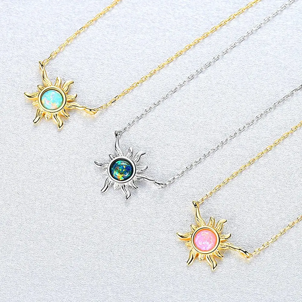 Sun Opal Necklace 925 Sterling Silver Charm Opals Pendant Necklace Women Gift Fine Jewelry
Sun Opal Necklace 925 Sterling Silver Charm Opals Pendant Necklace Women Gift Fine Jewelry