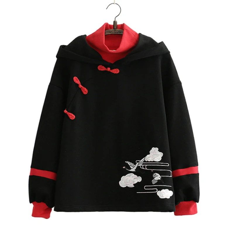 Женская толстовка с вышивкой из мультфильма Harakuju, черный пуловер с капюшоном, длинный рукав, милый стиль, топ 2020, зимняя одежда для женщин
Женская толстовка с вышивкой из мультфильма Harakuju, черный пуловер с капюшоном, длинный рукав, милый стиль, топ 2020, зимняя одежда для женщин