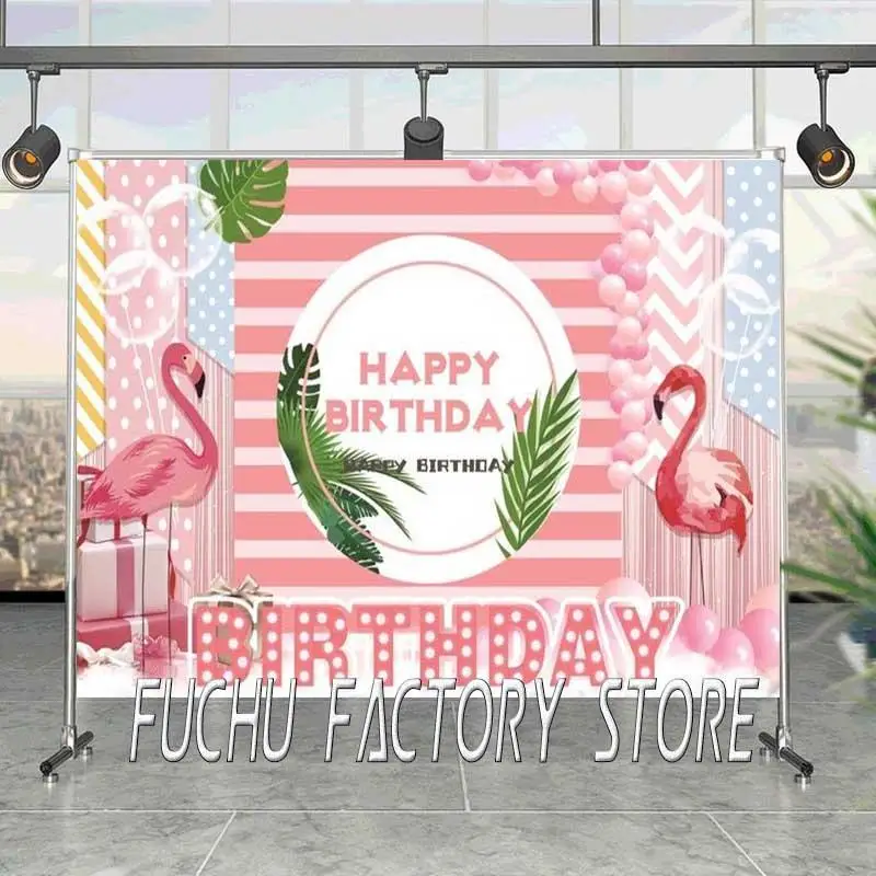 Pink Flamingos Birthday Backdrop Chevrons Stripes Party Tropical Leaves Flower Baby Portrait Photography Photo Studio Background
Pink Flamingos Birthday Backdrop Chevrons Stripes Party Tropical Leaves Flower Baby Portrait Photography Photo Studio Background